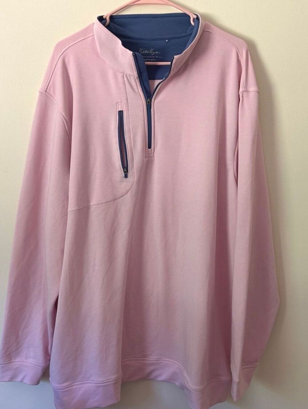 Walter Hagen Performance XXL Pink Quarter Zip Golf Pullover